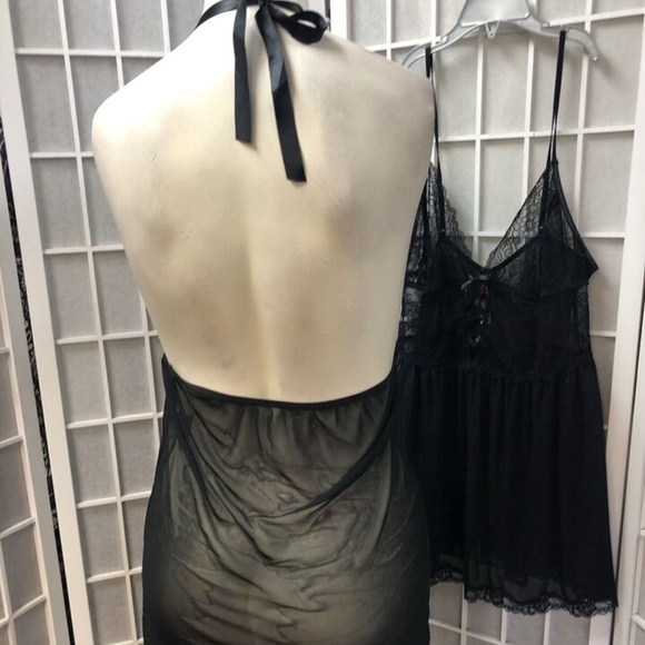 Adore Me,Woman, 2 Babydolls, Black, Size L,deep v neckline, Cotton-Polyester.! - Picture 4 of 9